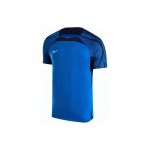 Nike Dri-Fit Logo &Uuml;mmarguse kaelusega Mugav Kiiresti kuivav Vabaaja L&uuml;hikeste varrukatega Jalgpallis&auml;rk Meeste Topid Kuninglik sinine Obsidiaan Valge HF0525-463 3XL