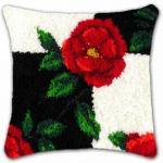 Lukk-konksu vaipade komplektid Padjap&uuml;&uuml;ri Lillede ja taimede seeria Padja materjalipakett K&auml;sit&ouml;&ouml; Lukk-konksu komplektid Tikitud padja kaunistus 43X43cm