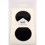 Masking Tape MT CASA SEAL Sticker rond en washi noir - black - Masking Tape (MT) Noir must