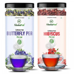 NeutraVed Sinise liblikherne&otilde;ie 20g ja Hibiskuse&otilde;ie tee 30g komplekt | Looduslik sinine, punane v&auml;rv - 50g