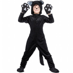 Laste Musta Kassi Maskeraadikost&uuml;&uuml;m - Halloweeni Loomade Cosplay Poistele, T&auml;iuslik Lavaesinemisteks ja Kost&uuml;&uuml;mipidudeks Medium