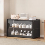 Mitmekihiline jalatsiriiul Kingakapp Tolmukindel l&auml;bipaistev disain v&auml;ikeste ruumide jaoks Avar hoiustamisvahend jalan&otilde;ude jaoks