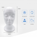 Praktiline flokeeriv vahtpea Modell Parukad M&uuml;ts Prillid Vitriin Statiivi hoidik Naine Mannekeenipea Modell Fotorekvisiidid