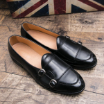 Meeste Klassikalised Retro Pandlaga Monk-Loafers Moccasins Meeste Libisevad Vabaaja Nahast Kingad Meeste Peo Pulma V&auml;lisjalatsid 47 brown