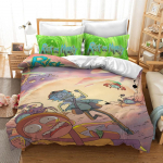 Voodipesukomplekt Rick Morty II seeria suuruses kolmeosaline tekikott AU Single 140x210cm