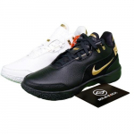 Nike Lebron NXXT Gen AMPD EP Korvpall 'Must/Metallikuld' FJ1567-103 Meeste EU 40.5 valge/must