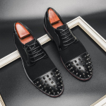 Rivet &ouml;&ouml;klubi Oxfords Meeste Punk Seemisnahast Derby Tuxedo Kingad Paelad Mustad Meeste Peokleitide Kingad 38