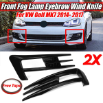 VW Golf 7 MK7 Golf 7 Eesmise kaitseraua alumine spoiler Auto kaitseraua udutulede v&otilde;re kate Liist Kerakomplekt 2012-2017 Tuuning Carbon Look black