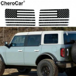 For -2025 Ford Bronco Rear Side Window Decal n US Flag Sticker Cover