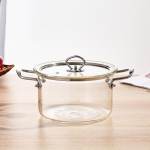 L&auml;bipaistev kuumakindel klaaspott, kahe sangaga, sobib supi keetmiseks, veekeetja, majapidamise suur kastrul kaanega