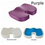 Hingav geel-ortopeedilised toolipadjad Velvet Memory Foam U Coccyx Protector Pad Kontoritool Tervisliku Istumiskoha Massaaž Memory Foam lilla