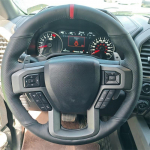 Leather Car Steering Wheel Cover For Ford MONDEO CHIA-X S-MAX 2007-2012 Auto steering wheel cover Car accessory Beige Thread