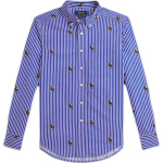 Polo Ralph Lauren Vabaajas&auml;rk Triibuline Pikkade varrukatega Tr&uuml;kitud Puuvillane Sinine Lapsed Laste s&auml;rgid CWPOWOVY6820647-400 XL
