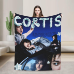 CORTIS Kpop flanelltekk soe pehme voodipesu visked magamistoa lennukireisi mustriga voodikate diivanvoodi kate 30x40in