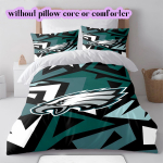 Philadelphia Eagles Muster Voodipesu Tekikott Komplekt Tekikott Padjap&uuml;&uuml;r Kodu Kaunistus S&uuml;nnip&auml;evakingitus (1 * tekikott + 2 * padjap&uuml;&uuml;ri, ilma s&uuml;damikuta) 135x200cm