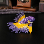 Uus kerge luksus teemantidega kaunistatud emailv&auml;rvi krooniga saba betta ehtekarp magnetilise imemisega klapp-tolmukindel ehtekarbi kaunistus 9.2*7*5.7 sinine