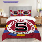 AC Sparta Praha Muster Voodipesu Tekikomplekt Tekikate Padjap&uuml;&uuml;r Kodukaunistus S&uuml;nnip&auml;evakingitus (1 * tekikott + 2 * padjap&uuml;&uuml;ri, ilma s&uuml;damikuta) 135x200cm