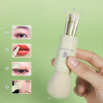 Violeta - Portable 4 in 1 Retractable Makeup Brush Light Green
