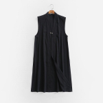 Meeste suurem&otilde;&otilde;duline lahtine linane varrukateta vest - Retro Zen stiil konninuppudega 6XL must