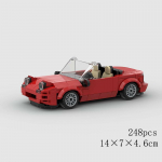 Miata MX-5 NA MOC Kiirusauto Kabriolett Super V&otilde;istlusauto Mudel Ehituskloss V&otilde;idus&otilde;it Ralli Spordiklots J&otilde;ulukink Linn