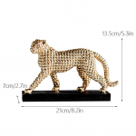 NORTHEUINS 21cm Vaikne Kuldne Leopard Figuurid Interj&ouml;&ouml;ri Gepardi Loominguline Esik elutuba Kabinet Kodu Kaunistus Ehted leopard