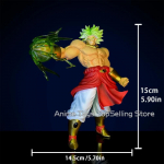 Dragon Ball Z Kuju Broly Super Saiyan Goku VS Broly Tegevuskuju PVC Kogumismudel M&auml;nguasjad Kingitused 15cm/5.9in no retail box