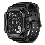 Vastupidav Integreerimisrihm Koos Korpusiga Apple Watch Ultra 3/2/1 49mm jaoks Spordisilikoonrihm Metallist Kaitserauaga iWatch Ultra jaoks 49MM Black must