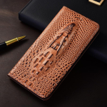 Krokodillipea Ehtne Klappnahast &Uuml;mbris Redmi Note 7 8 8T 9 10 11 12 13 14 15 Pro Plus 4G 5G Telefonikatete &Uuml;mbrised Note 14 Pro Plus&Genuine Leather pruun