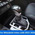 Gear Shift Box Knob Head Cover Trim For Mitsubishi triton L200 -2025 2026 Carbon Fiber Interior Accessories Car Styling