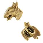Bull Terrier, Bully II - gold-plated pin brooch, elegant dog ornament, unique pin by Art-Dog brand