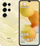 OUKITEL C2 Avatud Mobiiltelefon Android 14 Nutitelefon, 16 GB RAM + 64 GB ROM / 1 TB Laiendatav, 6,52 HD+ Telefon 5000 mAh Aku, 13 MP + 5 MP Kaamera kuld