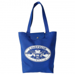 Longchamp Le Pliage Kollektsioon Vintage Logo Prindiga Puuvillane T&otilde;mblukuga Kotikott Unisex T&otilde;mblukuga Kotikott Sinine 10326HIA487 Basic Set (Bag)