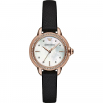 Emporio Armani Mia P&auml;rlmutter Must Nahk Naiste Kvarts AR11598 Kell p&auml;rliv&auml;rvi ema