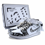 Jordan Air Jordan 1 Mid top Vintage Basketball Shoes Men's Gray White 554724-092(Team130-VAM) 43