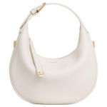 Celine Lulu Kuldse Viimistlusega Nahast &Otilde;lakott Naiste K&auml;ekotid Valge 120723DPJ.01RC Basic Set (Bag+Dust Bag)