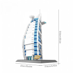 Burj Al Arab Dubai ehitusklotsid 1306 tk DIY ehitusklotside m&auml;nguasjad lastele ja t&auml;iskasvanutele