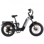 Elektriratas Cyrusher Kommoda 3.0 750W Mootor 20 Paksude Rehvidega T&auml;ielikult Amorditud E-Bike 48V 20AH H&uuml;drauliline Ketaspidur Maksimaalne Koormus 150Kg No Accelerator-25Km/h valge