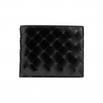 Bottega Veneta kootud vasikanahast rahakott Meeste rahakotid Must 592778VMBI28803 Basic Set (Bag+Dust Bag)