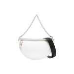 Longchamp Naeratuse Reljeefne Logo Keti T&otilde;mblukuga Sulgemine Vasikanahast K&auml;ekott Naiste &Otilde;lakott Valge 10224HDS007 Basic Set (Bag+Dust Bag) white