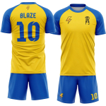 Meeste komplektid S&auml;rk Anime Inazuma Eleven Raimon 3D prindiga L&uuml;hikeste varrukatega T-s&auml;rk+L&uuml;hikesed p&uuml;ksid 2-osaline komplekt Spordiks Fitnessiks Treeningkost&uuml;&uuml;m &Uuml;likond Vaba aja veetmiseks M blue