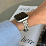 &Otilde;huke roostevabast terasest metallist naiste kellarihm Apple Watchile 38/40/41mm 42/44/45/46/49mm Sobib iWatch Series SE987654321 jaoks S10-42 41 40 38mm h&otilde;be
