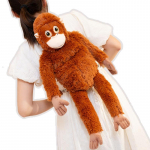 Armas punane gorillast pehmo seljakott Simulatsioonimooni nukk Super pehme t&auml;idisega orangutani kott Kawaii multikas S&otilde;bra kingitus Auto kaunistus