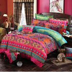 3tk Bohemia 3D udusulgede tekikate Tekikatte komplekt Talvine linane padjakate voodipesu WBL 200x220cm