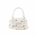 DIOR DIY Stiilis Kosmeetikakott RISK Zhuang Shengxiaomeng k&auml;ekott crossbody kott liblikas p&auml;rlvalge kuld kuld