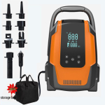 K&otilde;rge v&otilde;imsusega 12V intelligentne elektriline pump kajakkide, SUP-ide ja t&auml;ispuhutavate toodete jaoks 8138 Wired with Storage Bag oranž