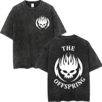 Vintage Pesitud Punk Rocki B&auml;ndi The Offspring T-s&auml;rgid High Street Moetrend T-s&auml;rk Meestele Naistele Vabaaja &Uuml;legabariidiline T-s&auml;rk L black