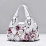 Flower Pu Nahast naiste k&auml;ekott Suur naiste &otilde;lakotid Kuulsa kaubam&auml;rgi disain Daam Tote k&auml;ekott v&auml;rviline tr&uuml;kkimine Crossbody 31x15x23cm punane