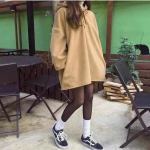 Mood Uus Naiste Harajuku Stiilis Lahtised Kapuutsiga Pusad Naised Pikk &Uuml;hev&auml;rviline Kapuutsiga Top Naiste Bf Korea Naiste Pullover Tudengid M khaki