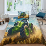 Traktor Poistele T&uuml;drukutele 3D Prinditud Tekikate Tekikatted Tekikatted Voodipesu Komplekt Padjap&uuml;&uuml;ridega Pehme Mikrokiud T&otilde;mblukuga 100x135cm 2pcs&Duvet Cover