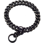 Kuuba l&uuml;liga koerarihm 15 mm ketiga koerarihm Jalutusrihm 316L roostevabast terasest Tugev libisev rihm v&auml;ikesele, keskmisele, suurele koerale (Silver,14inch (35cm) -15MM) h&otilde;be